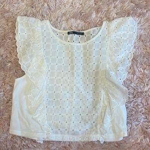 Zara eyelet top
